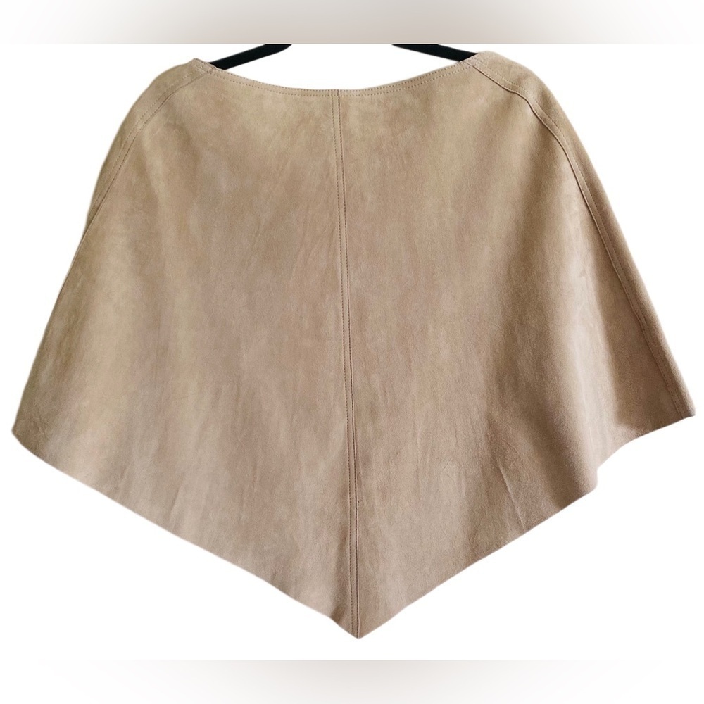 THEORY 100% Genuine Leather Suede Preppy Classic Cowgirl Western Poncho P/S NWT - Picture 5 of 7